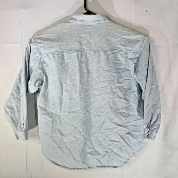 READ Vintage Mystic Blues Button Up Shirt Womens 20W Plus Long Sleeve Denim 90s - Picture 2 of 9